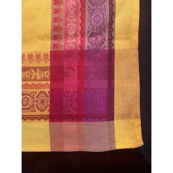 French Provincial Table Runner - Jacquard Gold Rust Red new - Picture 2 of 2